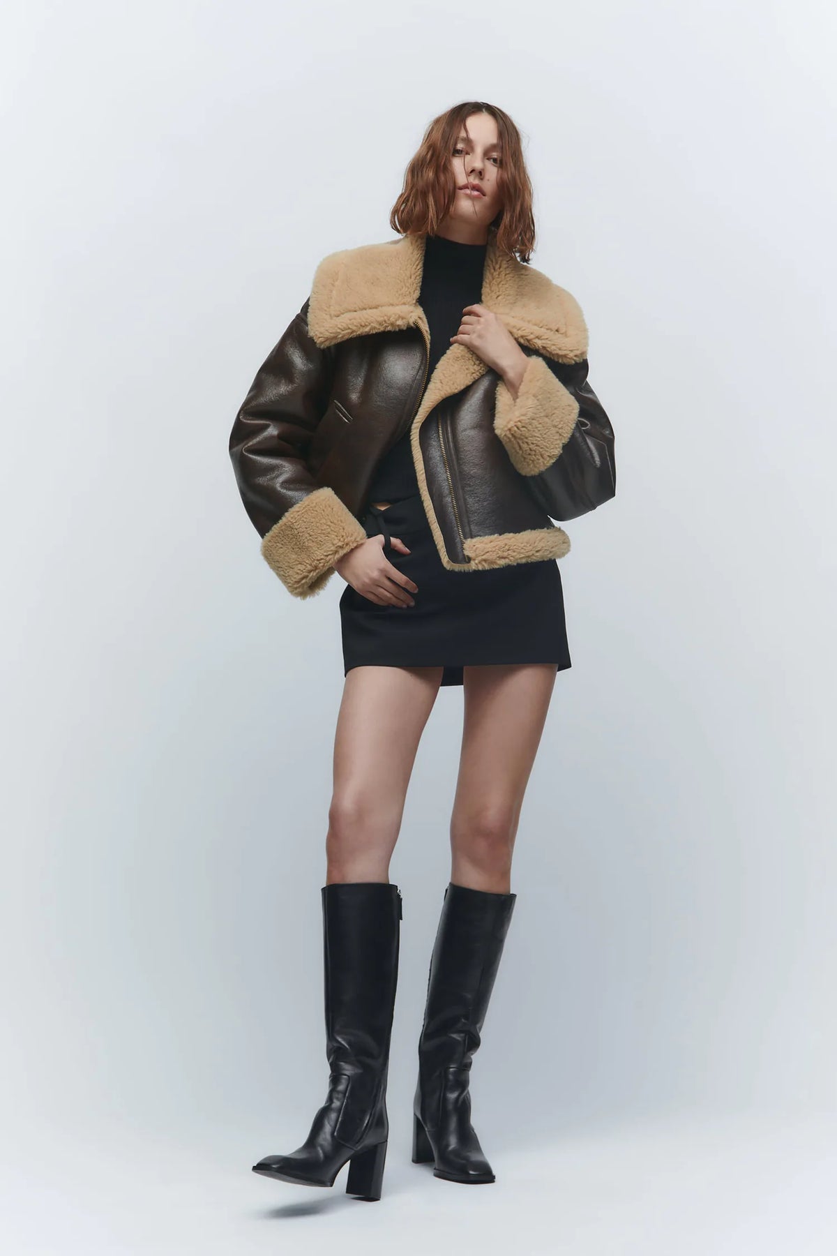 Cassandre Veste en Peau Lainée