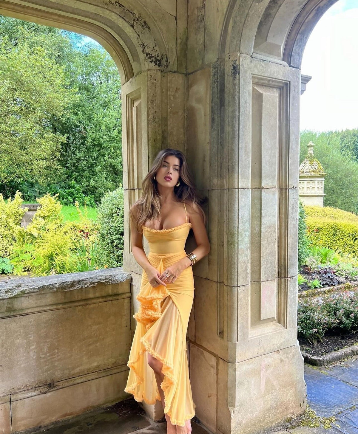Louise Robe Longue à Volants