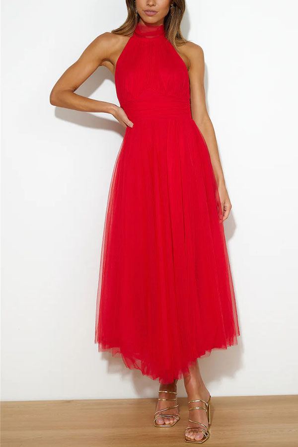 Firmine Robe Mi-Longue en Tulle