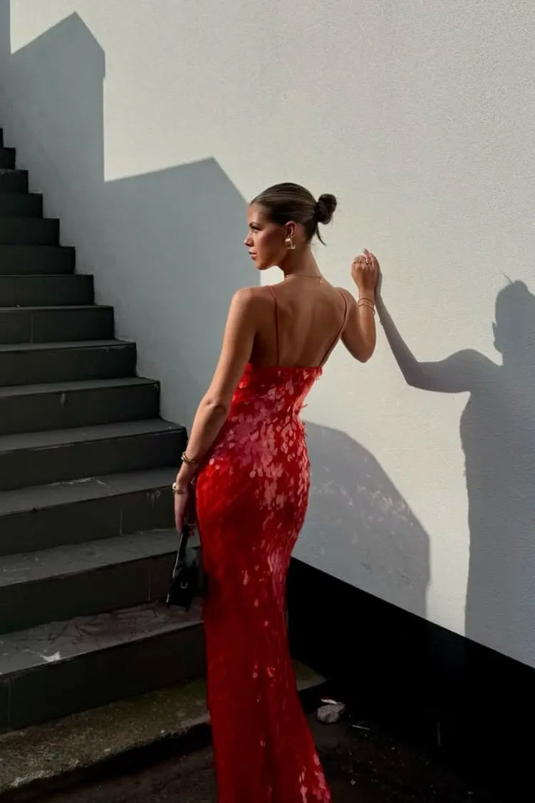 Émeline Robe Longue à Sequins