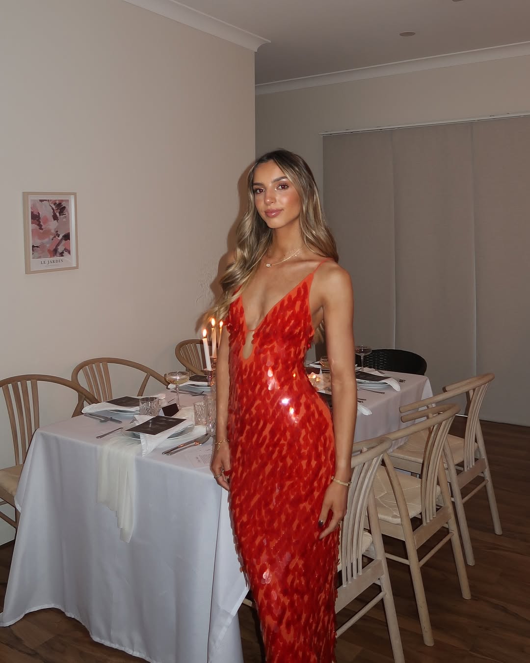 Émeline Robe Longue à Sequins