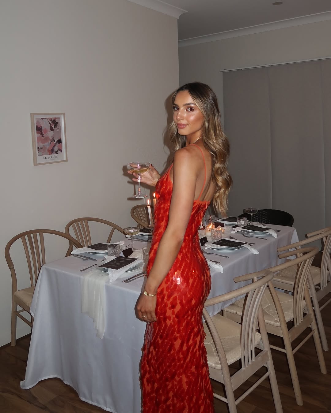 Émeline Robe Longue à Sequins