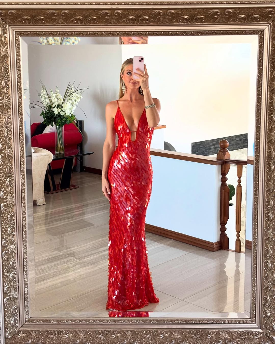 Émeline Robe Longue à Sequins