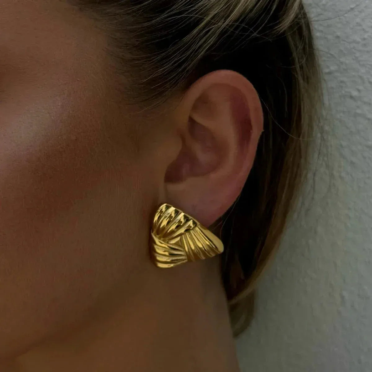Mélanie Boucles d'Oreilles Triangle Doré