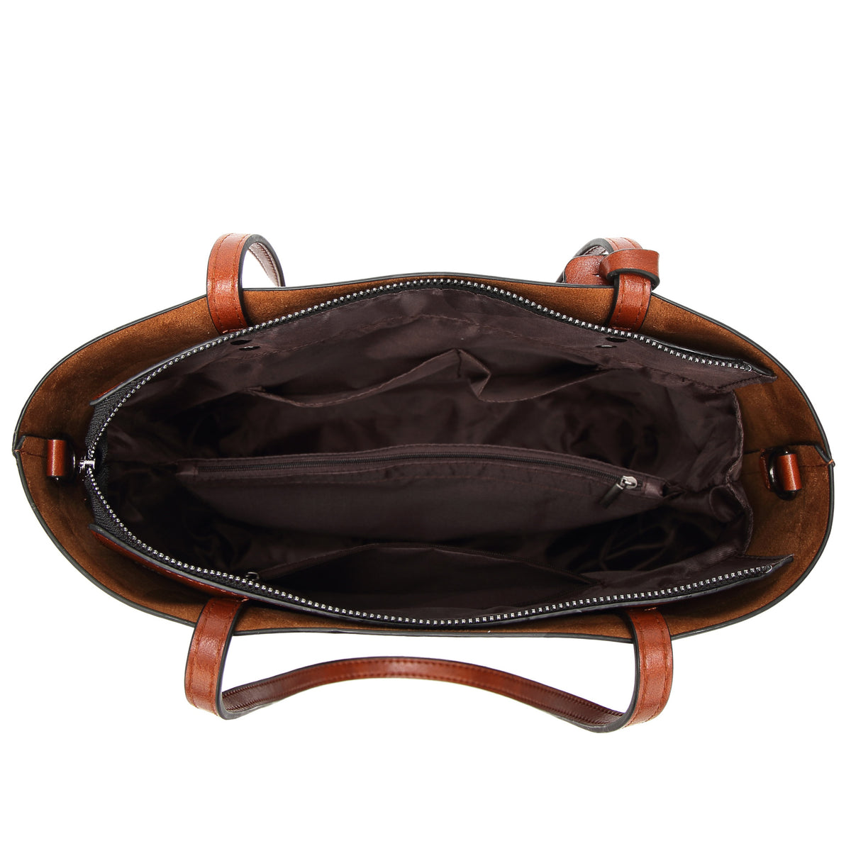 Vegan Leather Large Tote Bag – Double Handle Shoulder Work Bag for Women