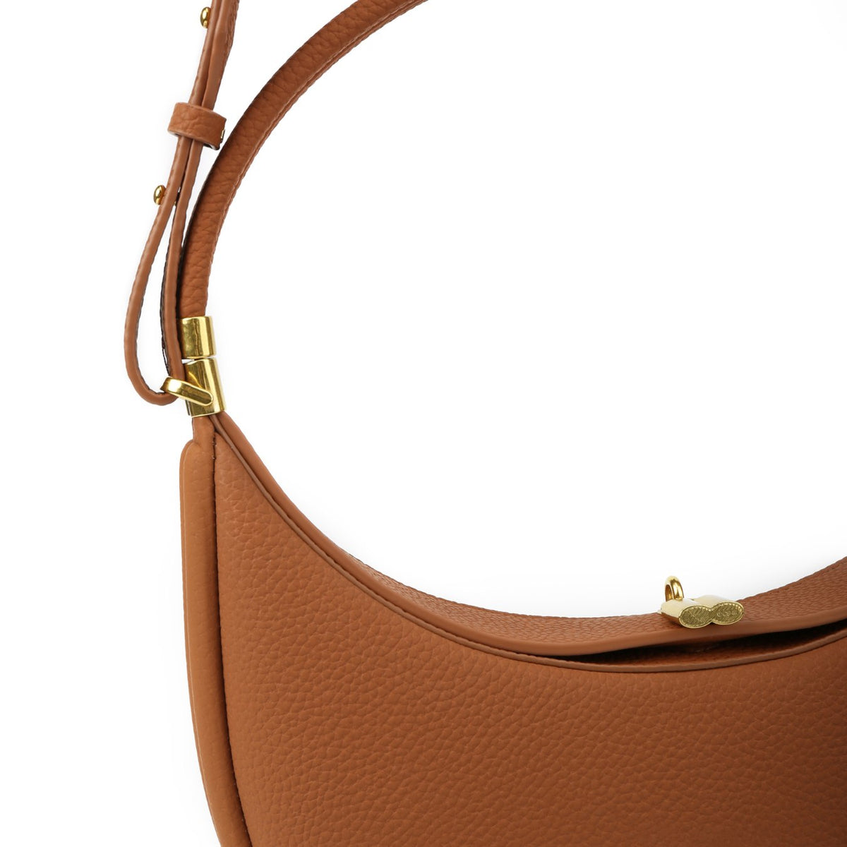 Vegan Leather Crescent Shoulder Bag – Half Moon Crossbody Purse for Women
