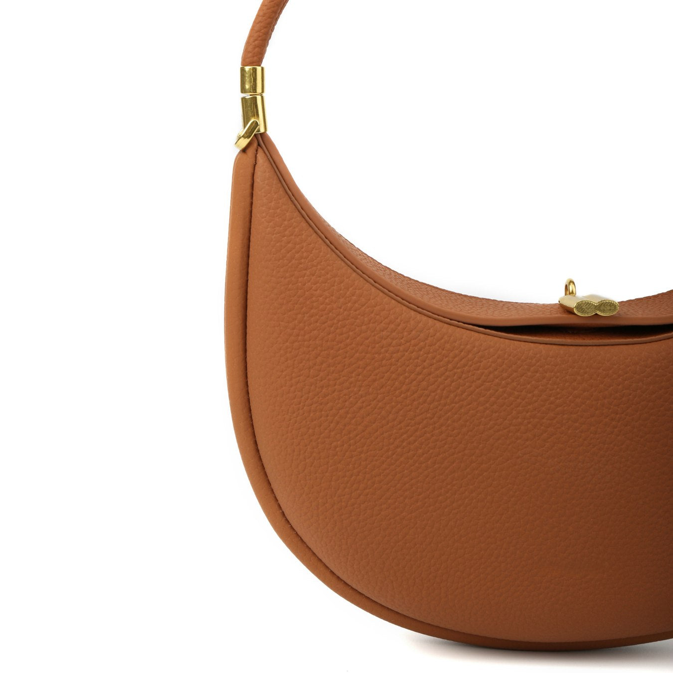 Vegan Leather Crescent Shoulder Bag – Half Moon Crossbody Purse for Women
