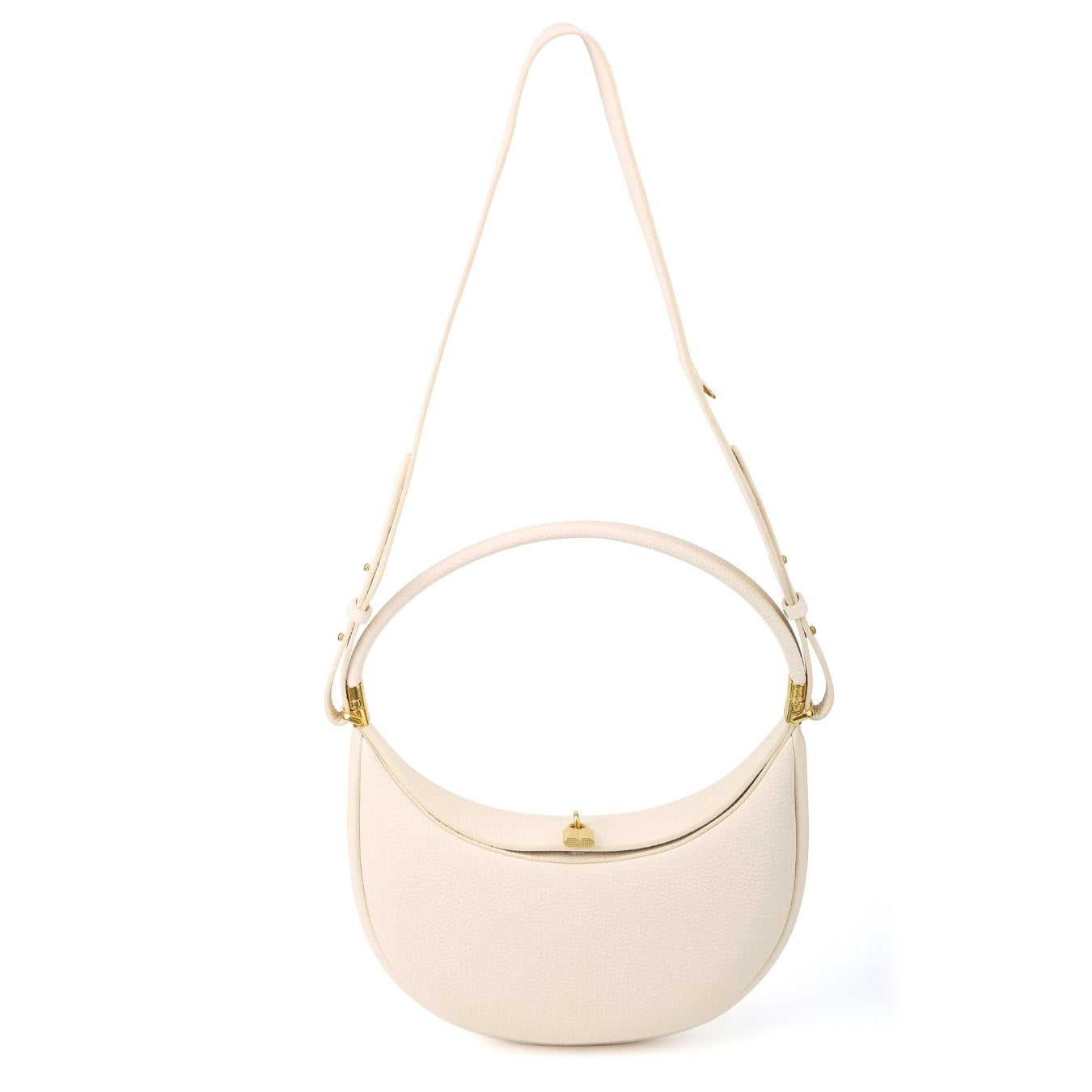 Vegan Leather Crescent Shoulder Bag – Half Moon Crossbody Purse for Women