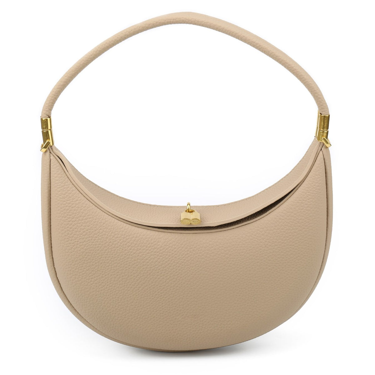 Vegan Leather Crescent Shoulder Bag – Half Moon Crossbody Purse for Women