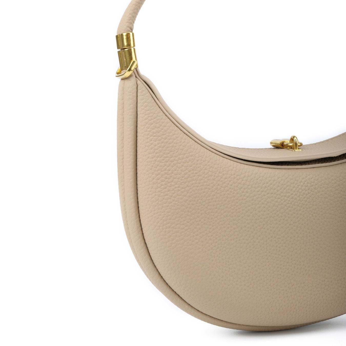 Vegan Leather Crescent Shoulder Bag – Half Moon Crossbody Purse for Women