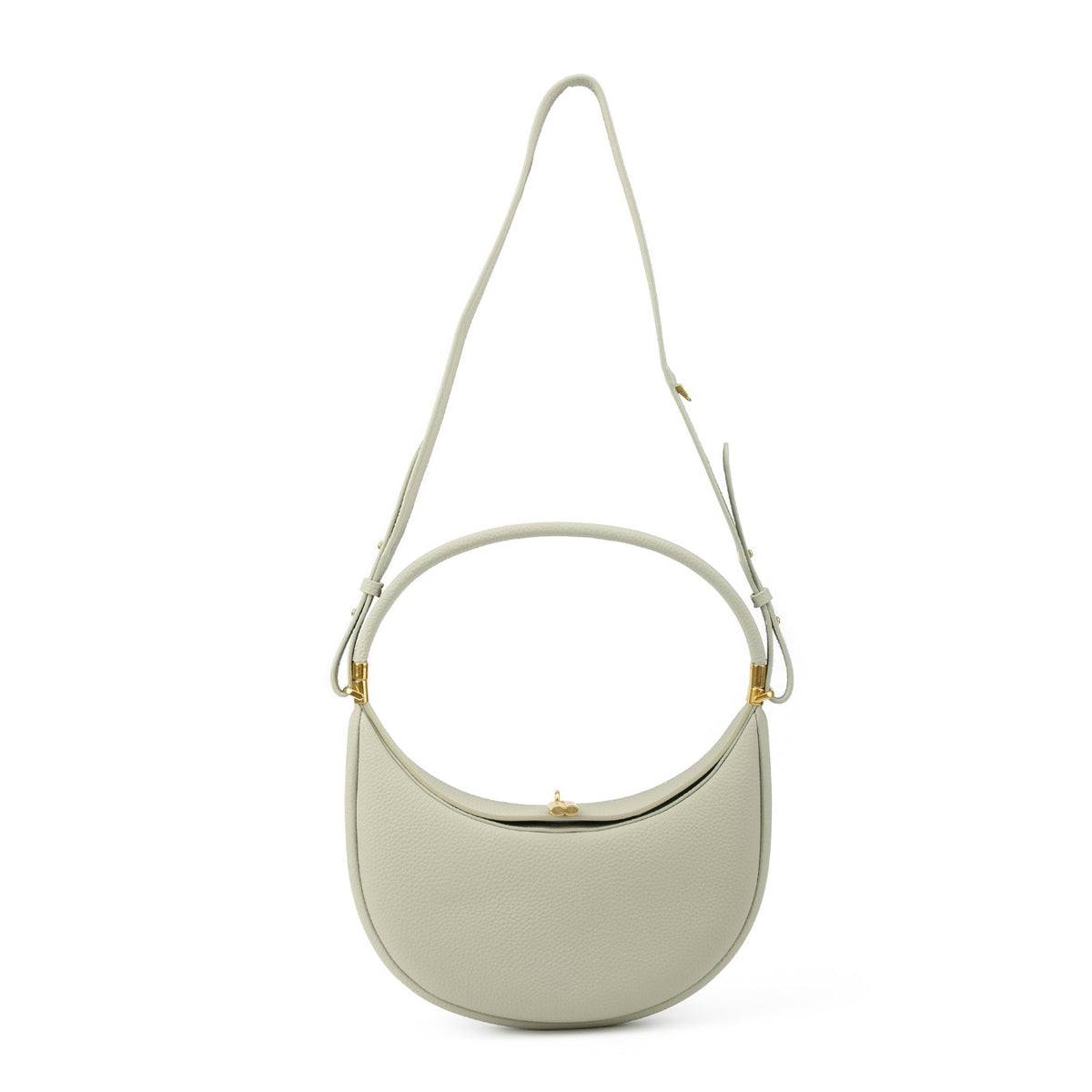 Vegan Leather Crescent Shoulder Bag – Half Moon Crossbody Purse for Women