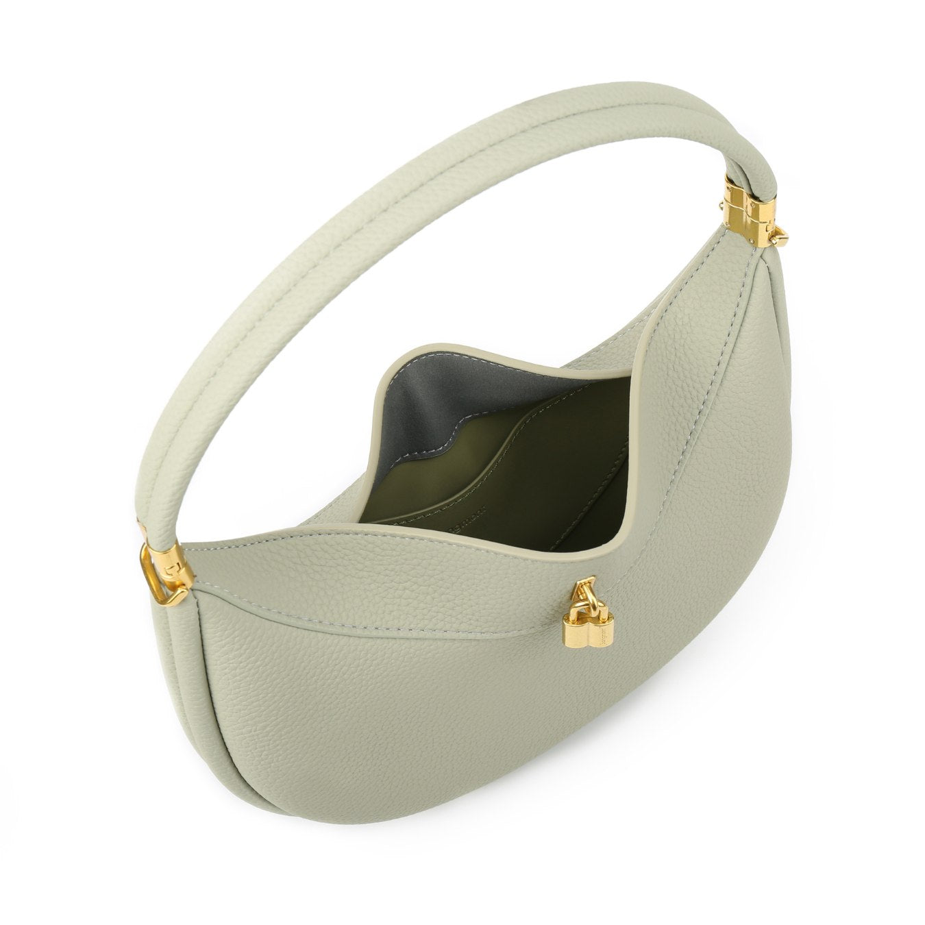 Vegan Leather Crescent Shoulder Bag – Half Moon Crossbody Purse for Women