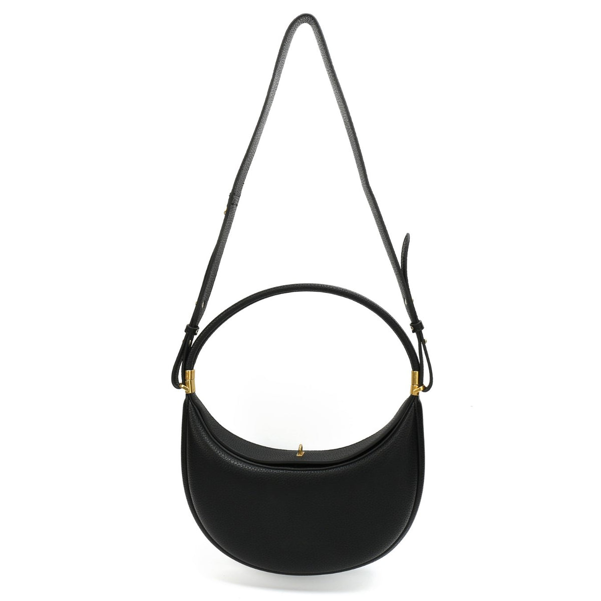 Vegan Leather Crescent Shoulder Bag – Half Moon Crossbody Purse for Women