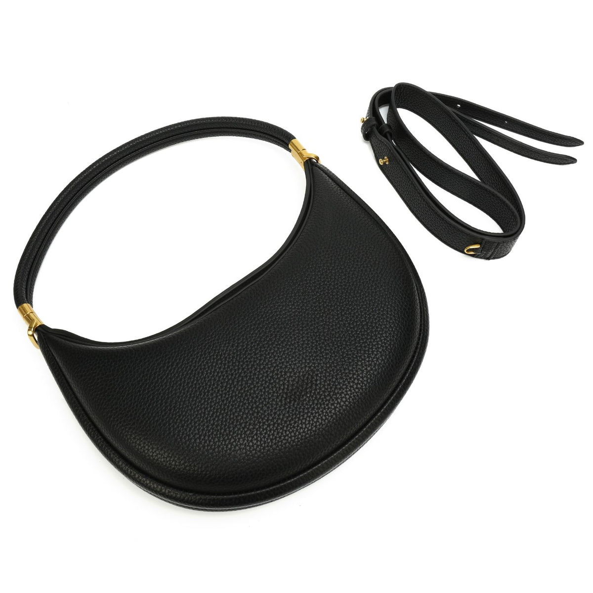 Vegan Leather Crescent Shoulder Bag – Half Moon Crossbody Purse for Women
