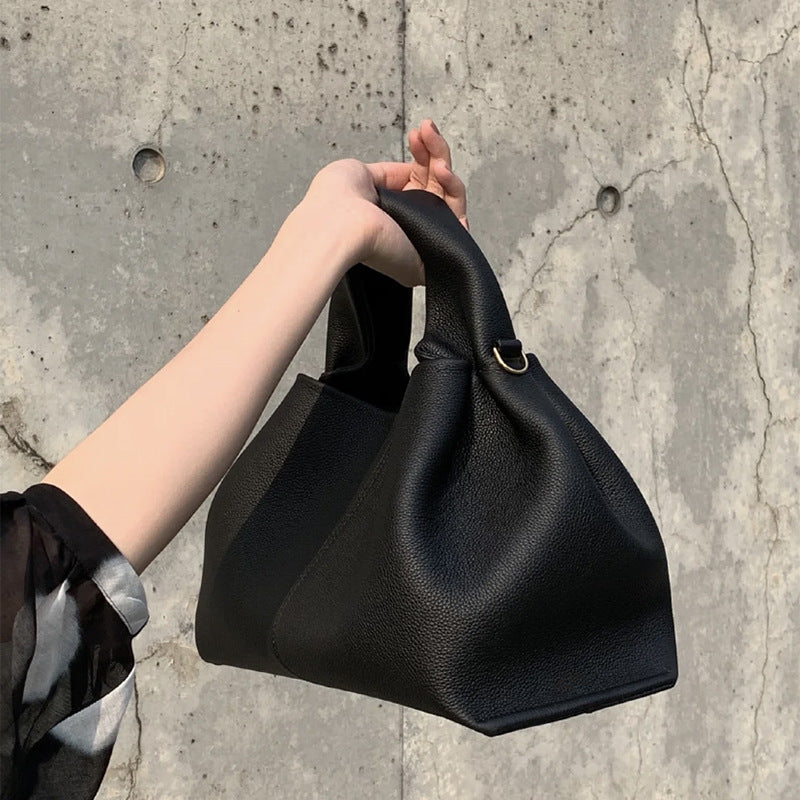 Soft Vegan Leather Ruched Hobo Bag – Large Shoulder Tote for Women