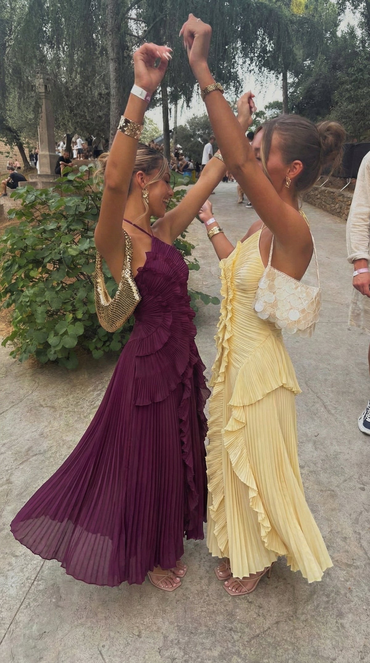 Yseult Robe Longue à Volants