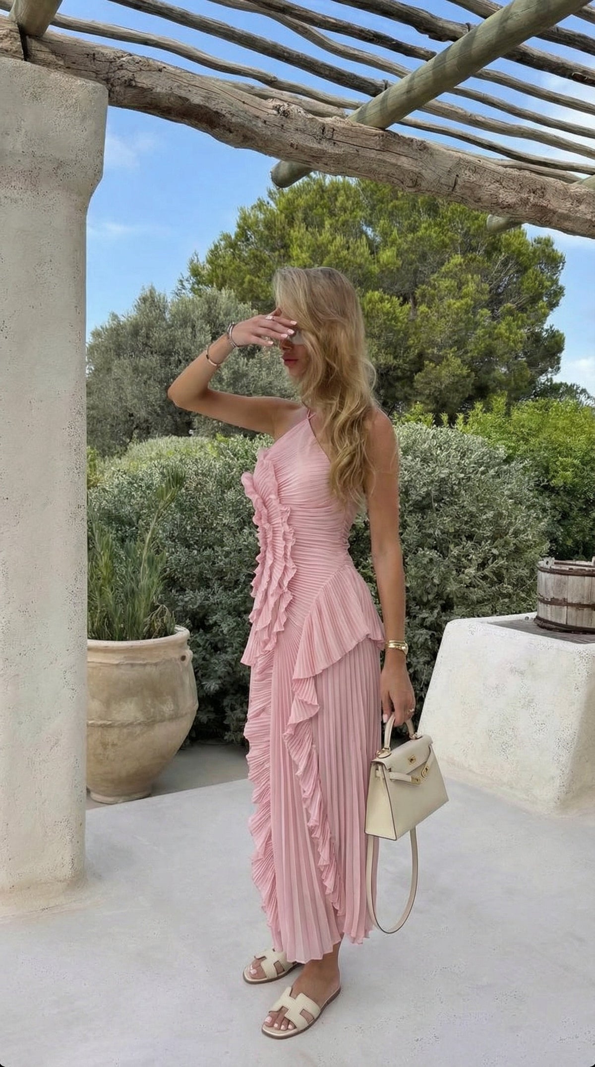 Yseult Robe Longue à Volants
