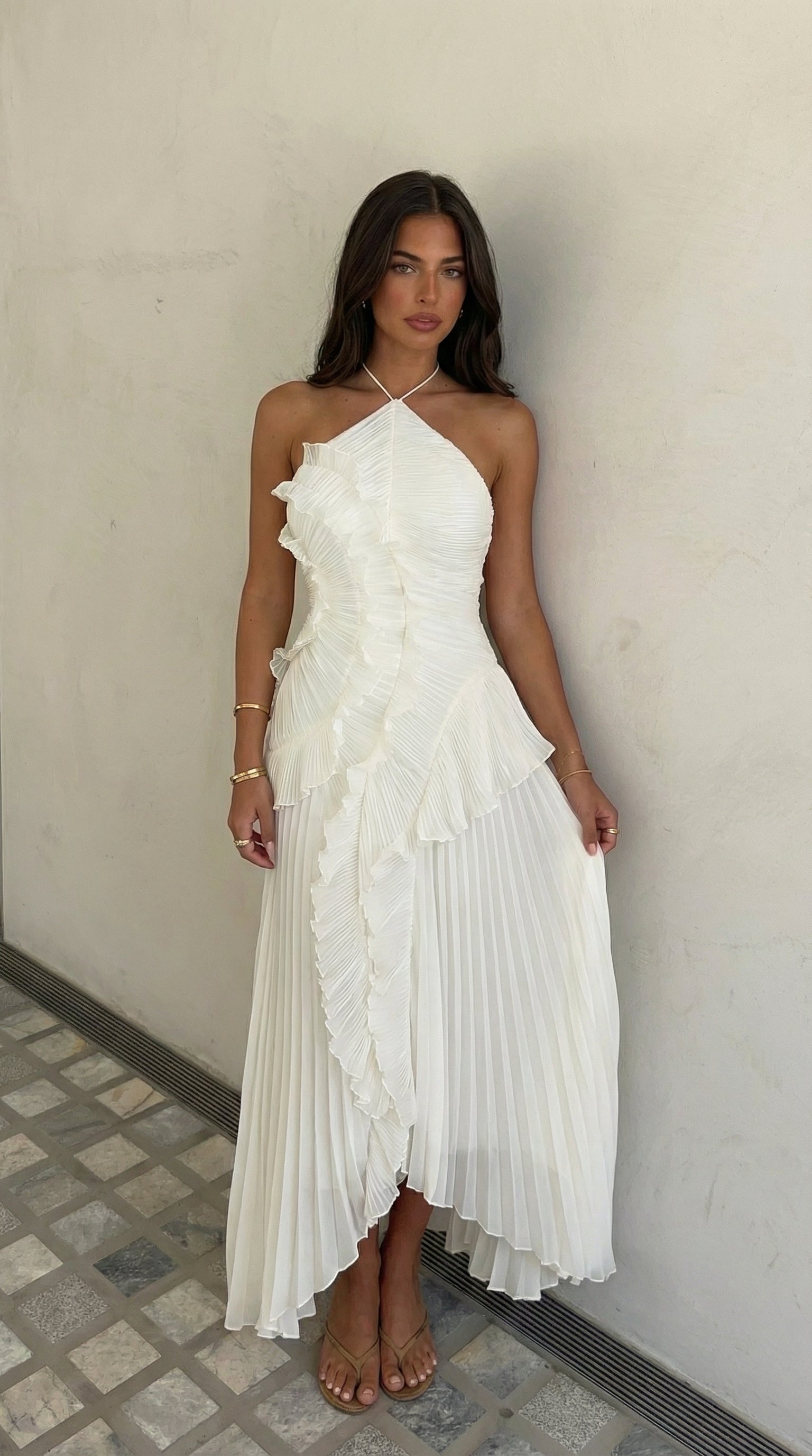 Yseult Robe Longue à Volants