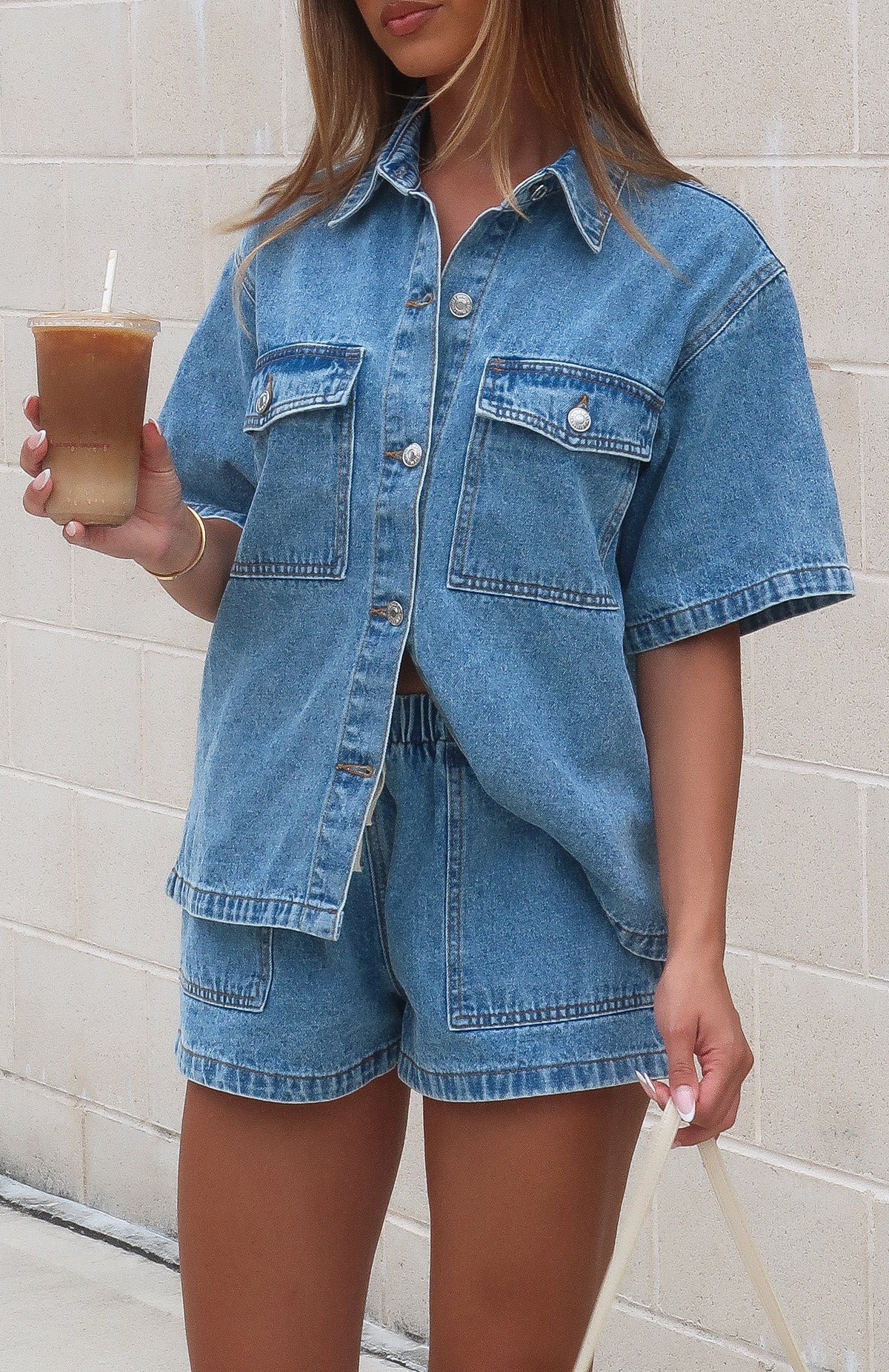 Isaure Chemise en Jean Boutonnée Chemise