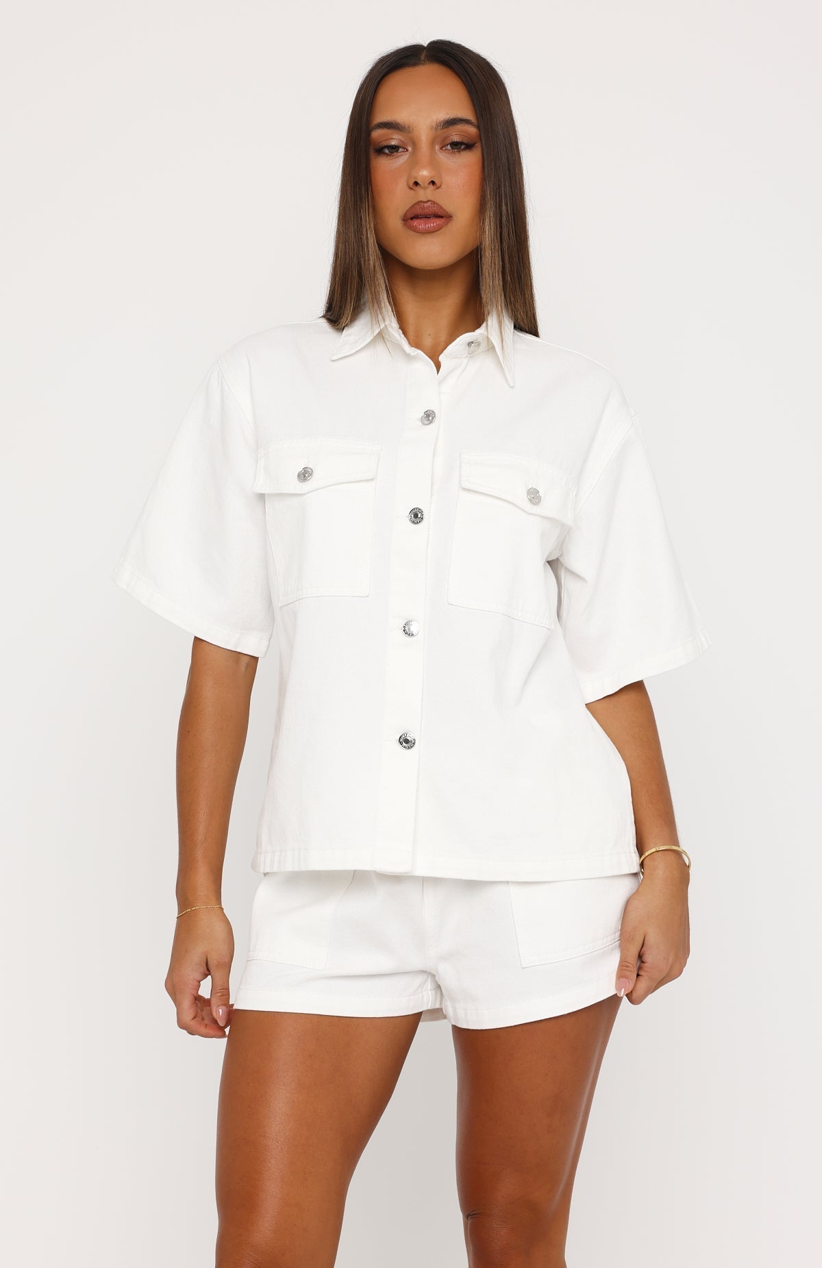 Pauline Chemise en Jean Boutonnée Chemise